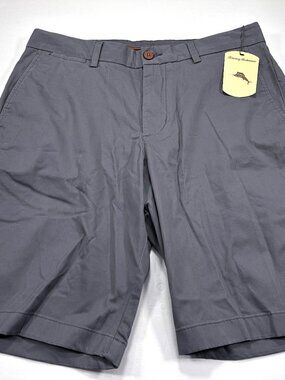 Tommy Bahama Top Sail Shorts Men's 33 Gray 10" Inseam Stretch Casual Comfort NWT